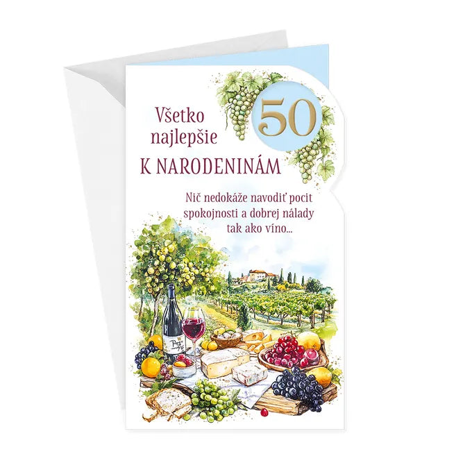 Blahoželanie k 50. jubileu - Víno