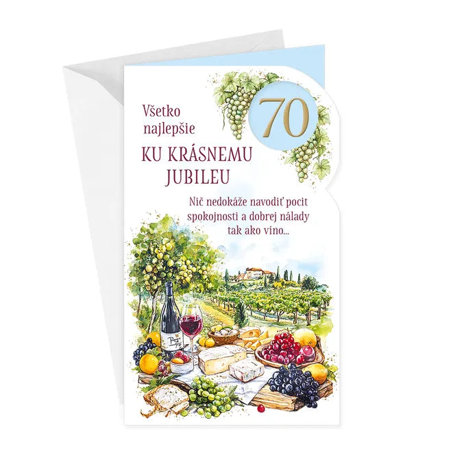 Blahoželanie k 70. jubileu - Víno