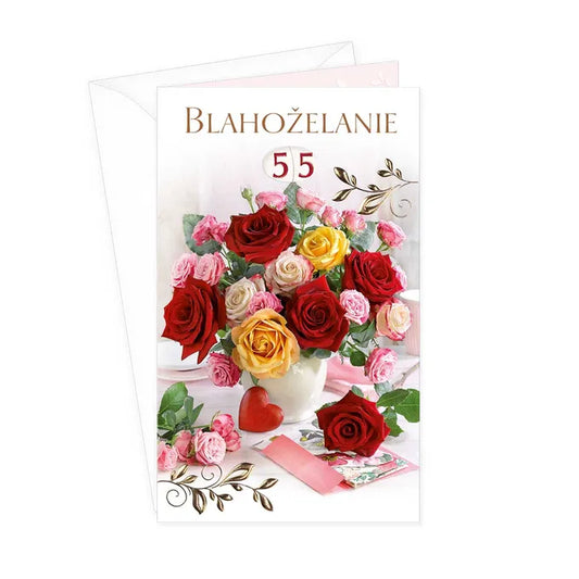 Blahoželanie (výber veku) - Kytica ruží