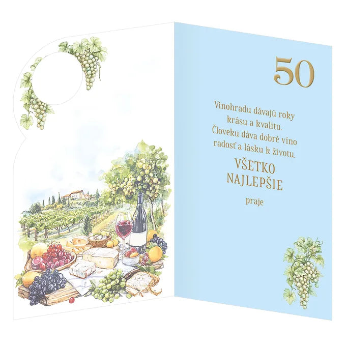 Blahoželanie k 50. jubileu - Víno