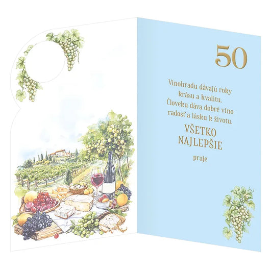 Blahoželanie k 50. jubileu - Víno
