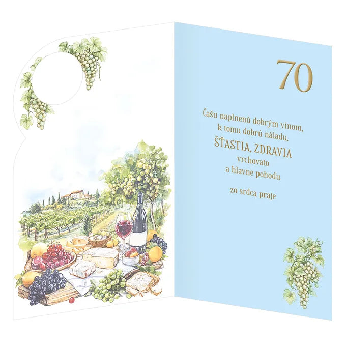 Blahoželanie k 70. jubileu - Víno