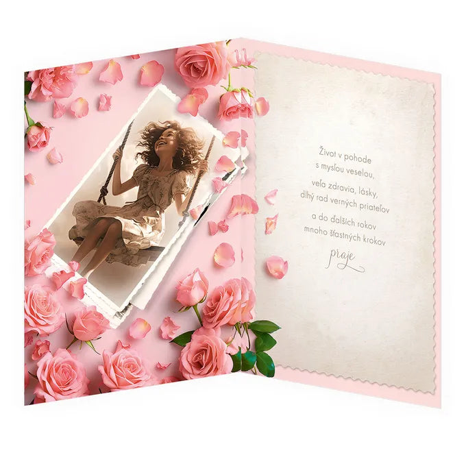 Hracie blahoželanie - Ruže