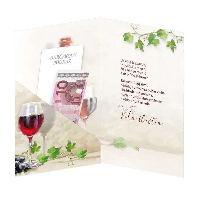 Blahoželanie k 50. jubileu - Fľaša vína