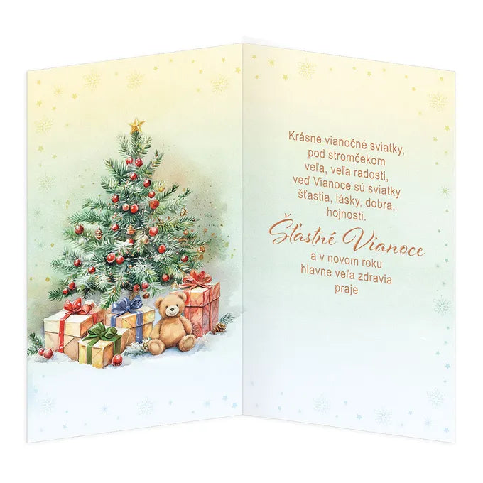 Veselé Vianoce a šťastný nový rok - s medvedíkom