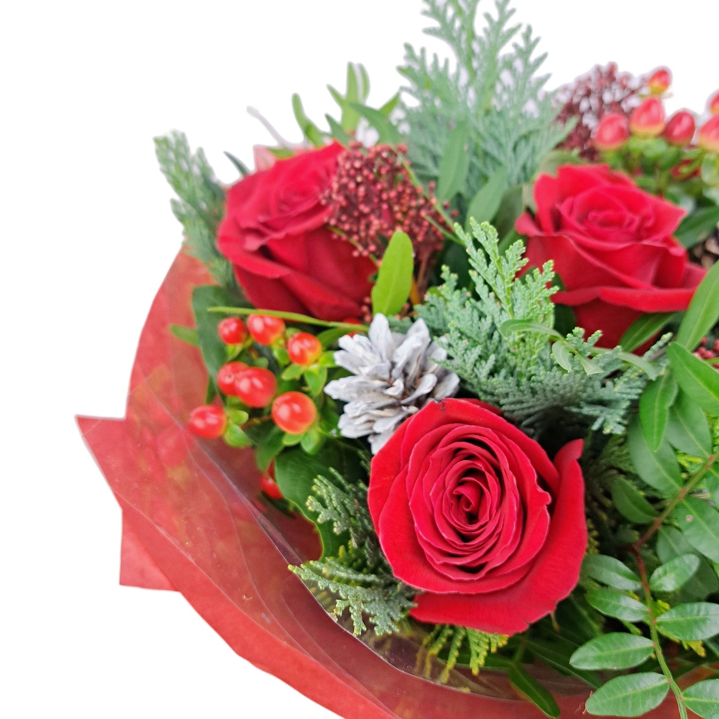 Zimná láska červené ruže