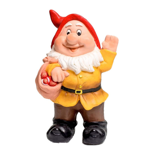 Maxi postavička - Trpaslík s červenou čiapkou a ovocím 37cm