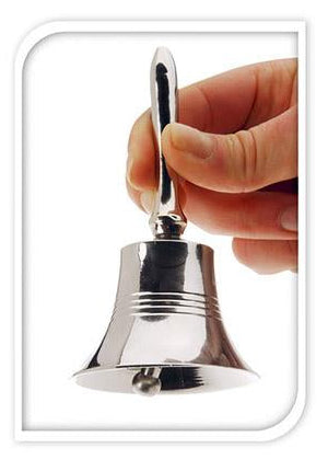 Vianočný zvonček strieborný 11cm