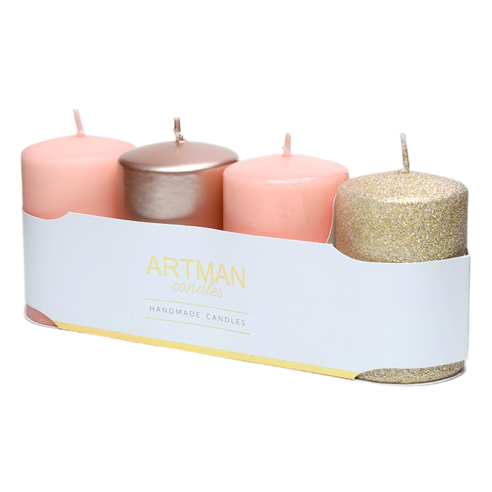 Donáška kvetov - Artman adventné sviečky ružové 4ks - slovenske-kvety.sk