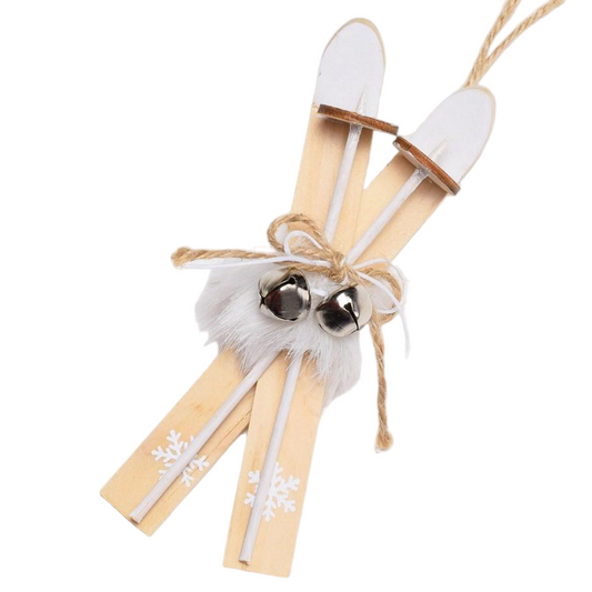 Lyže biele s rolničkami 15cm