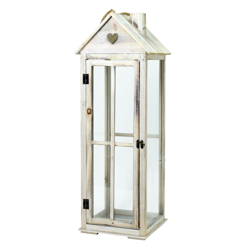 Lampáš drevený domček 51cm