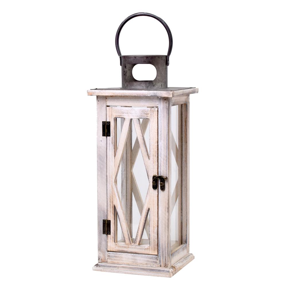 Lampáš hranatý biely 60cm