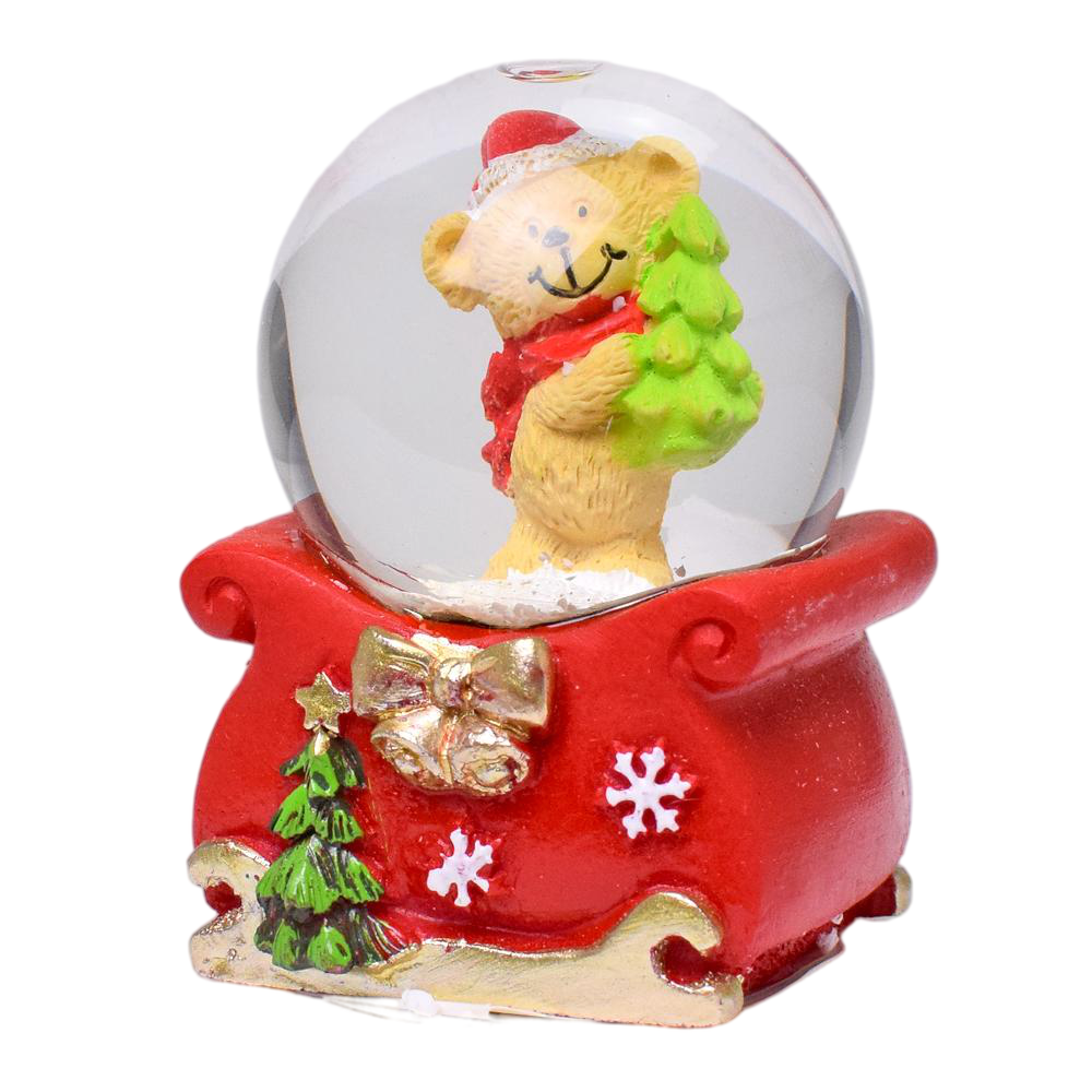 Ťažítko s vianočnou postavičkou so snehom 6cm