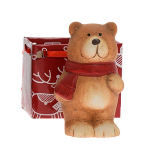 Medvedík pre šťastie v darčekovej taštičke 7cm