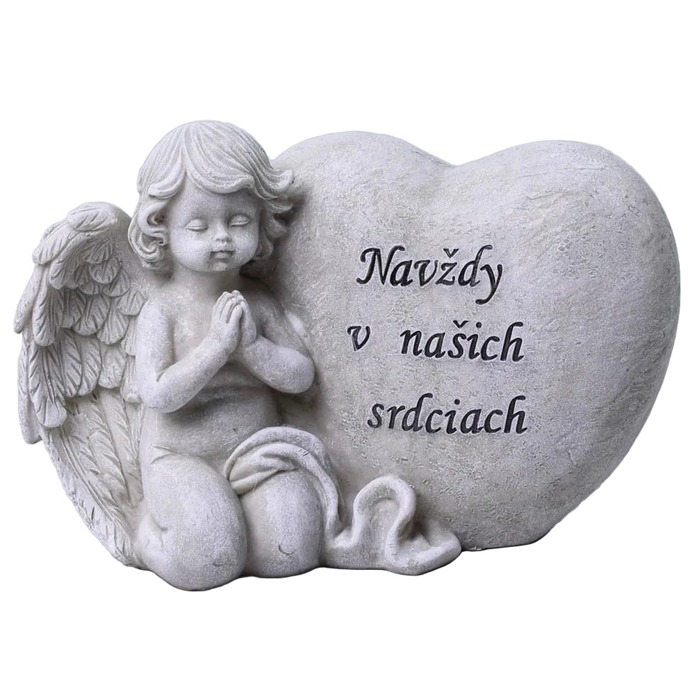 Anjel so srdcom - Navždy v našich srdciach 11cm