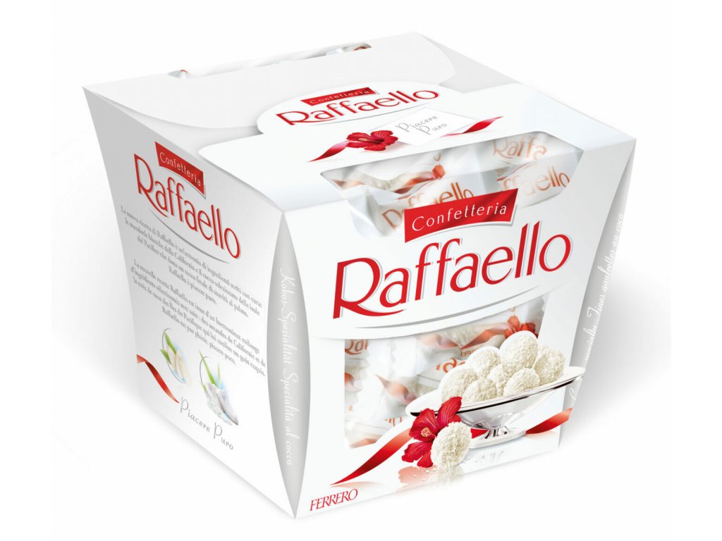 Raffaello Confetteria oblátka s náplňou a celou mandľou posypaná strúhaným kokosom 150 g