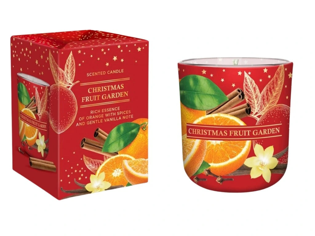 Vianočná vonná sviečka - Christmas Fruit Garden - Pomaranče s vianočným korením