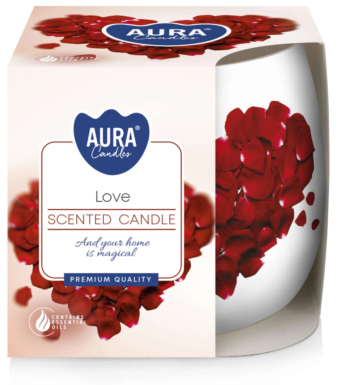 Vonná sviečka so srdcom - Love