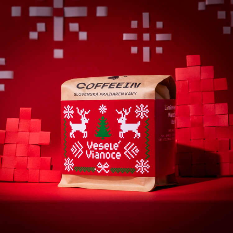Zrnková káva 200g - Veselé Vianoce