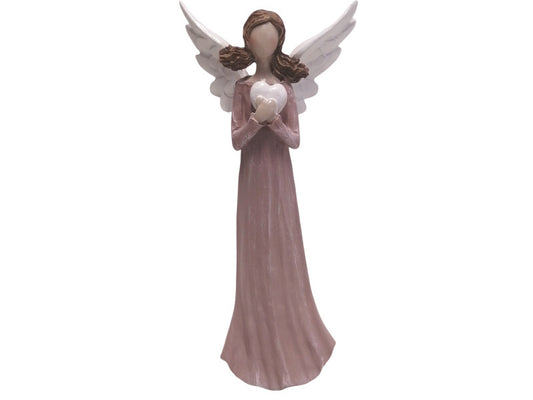 Anjel ružový so srdiečkom