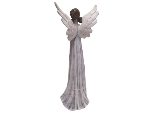 Anjel bielosivý so srdiečkom