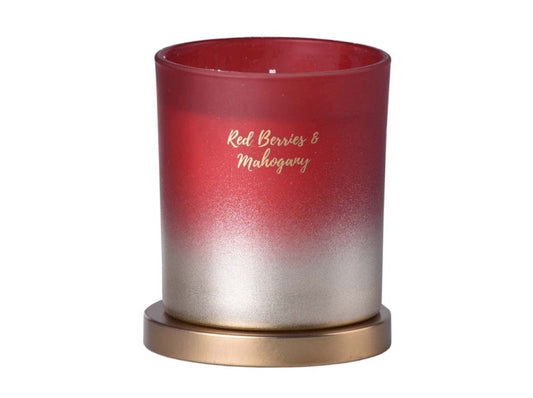 Vonná sviečka v skle v darčekovej krabičke - RED BERRIES & MAHOGANY