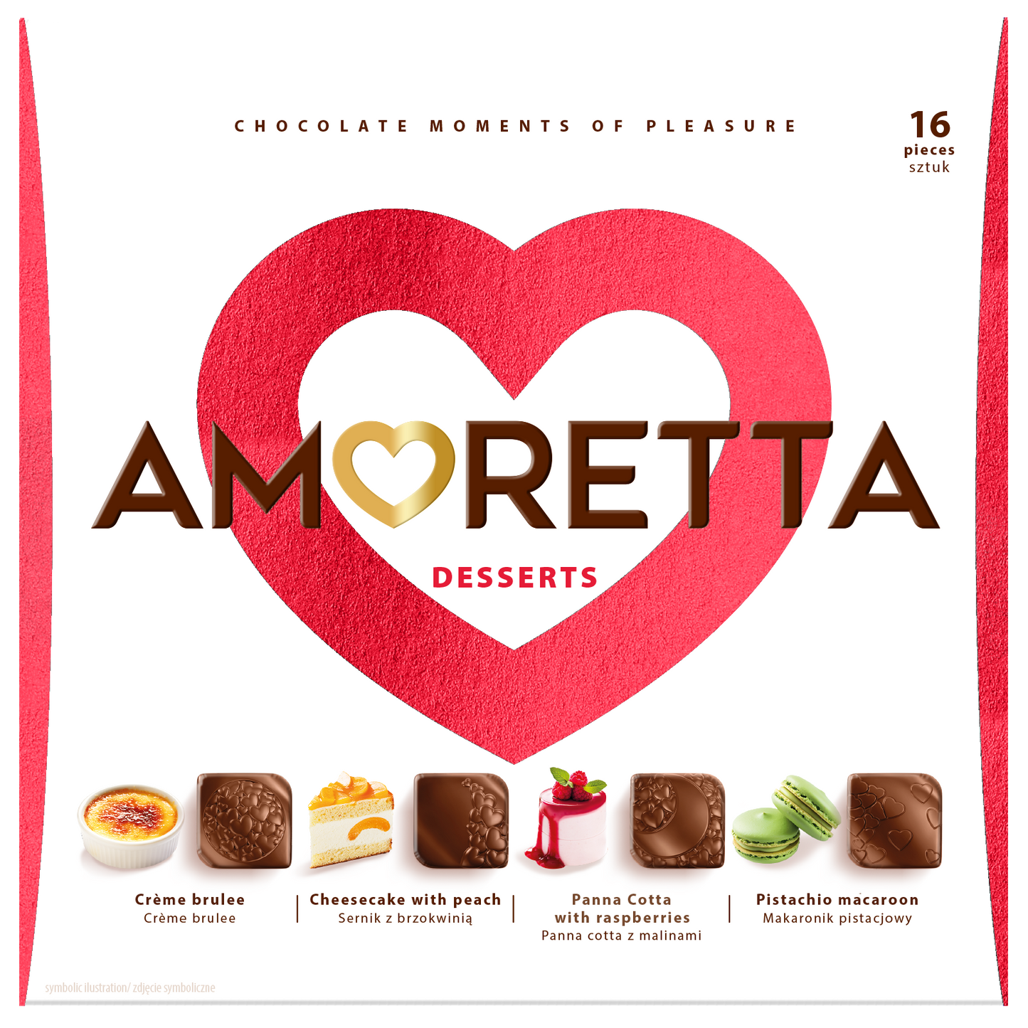 Amoretta dezert 106g - Výber dezertov: créme brulee, pistáciové makronky, panna cotta, cheesecake