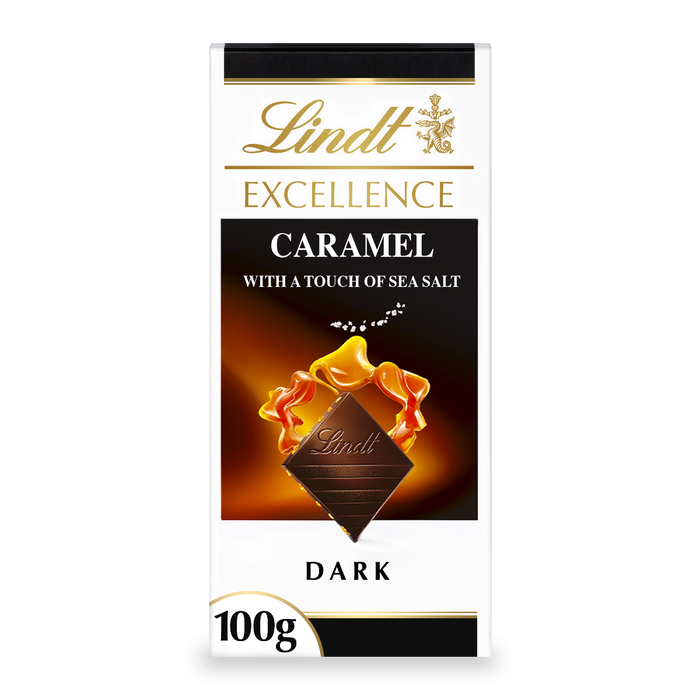 Lindt EXCELLENCE Dark Caramel with a touch of sea salt 100g