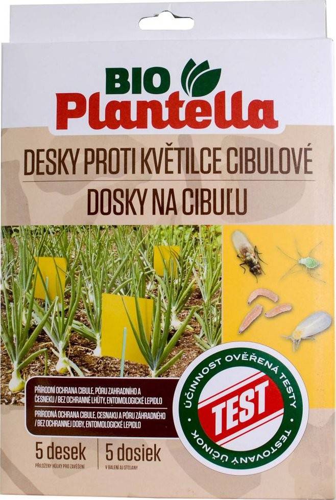 Lepové dosky na cibulu Bio Plantella - Protikvetárke cibuľovej - 5 ks