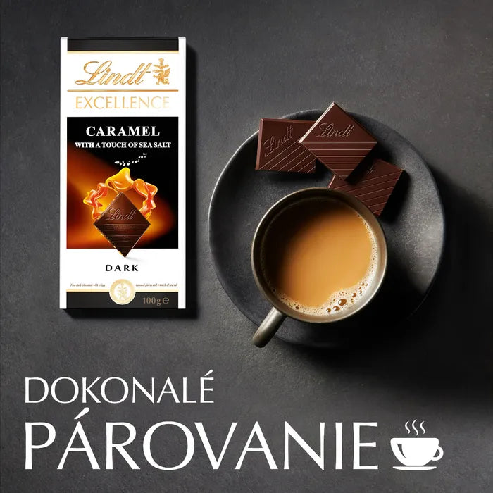 Lindt EXCELLENCE Dark Caramel with a touch of sea salt 100g