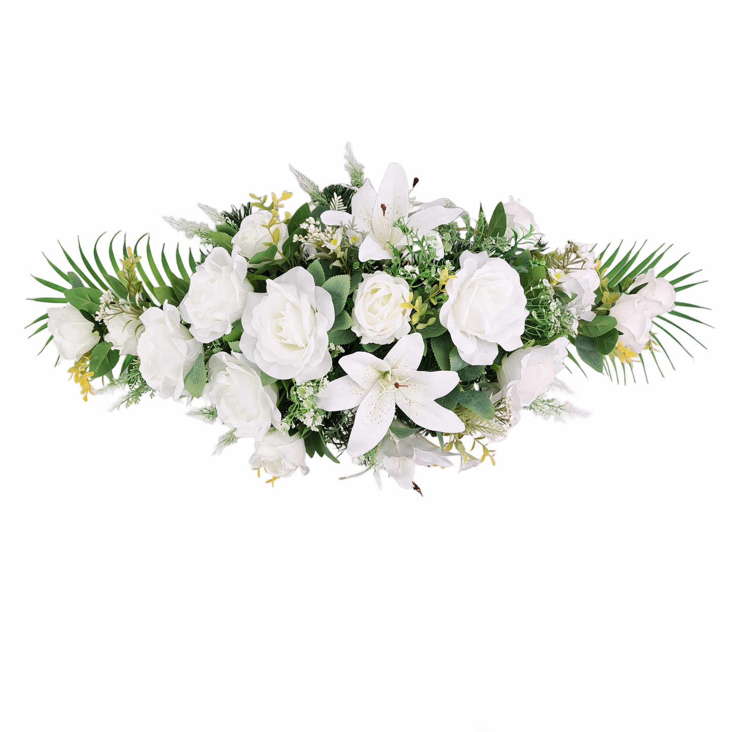 Smútočná kytica 80cm - Ikebana biele ruže