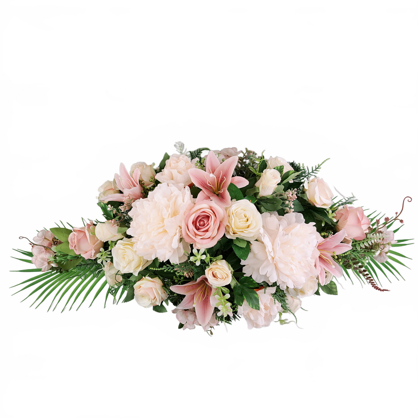 Smútočná kytica 80cm - Ikebana pivonky a ľalie