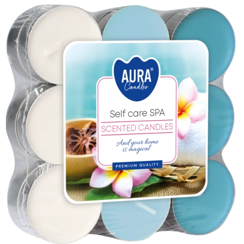 Čajové sviečky trikolóra 18ks - Self Care Spa