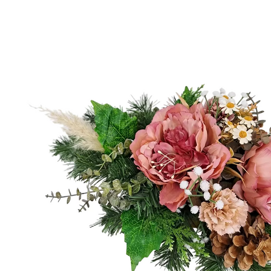 Smútočná kytica Peony - Červená
