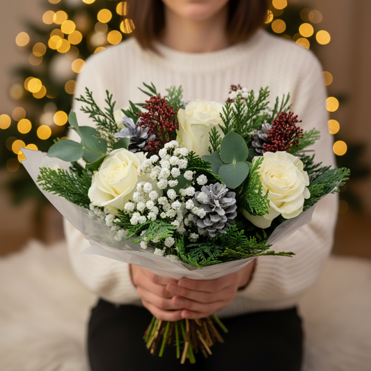 Zimné kúzlo biele ruže