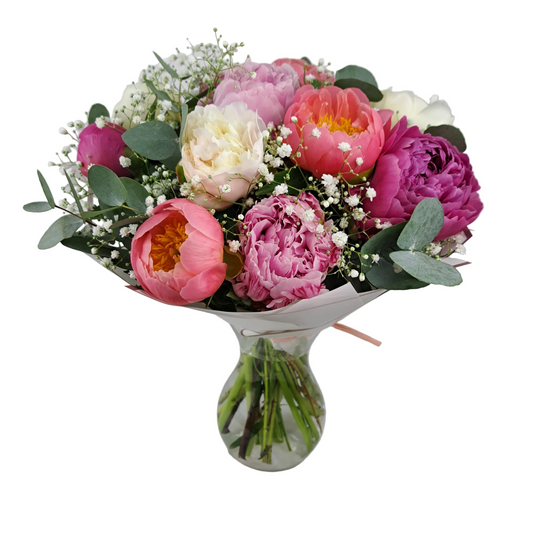 Novinka Kytica farebných pivónií – Peony Garden