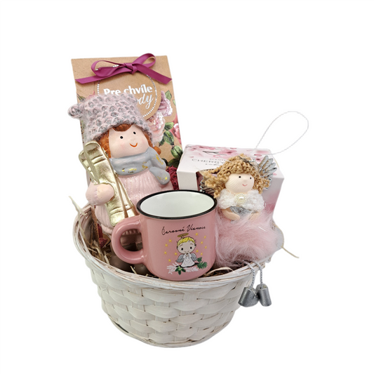 Vianočný balíček s hrnčekom - ružový