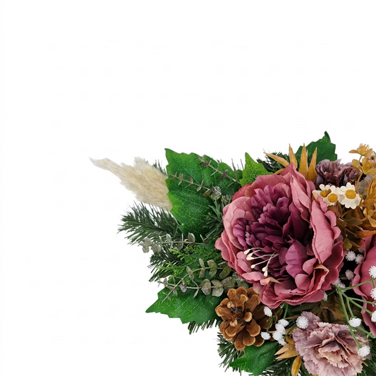 Smútočná kytica Peony - Vínová
