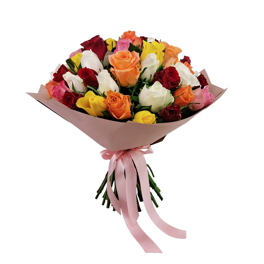 Novinka Kytica 50 farebných ruží