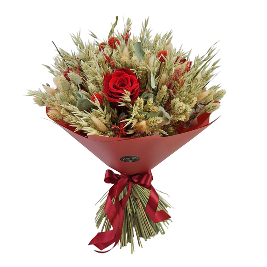 Sušená kytica - červená