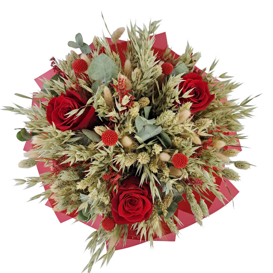 Sušená kytica - červená