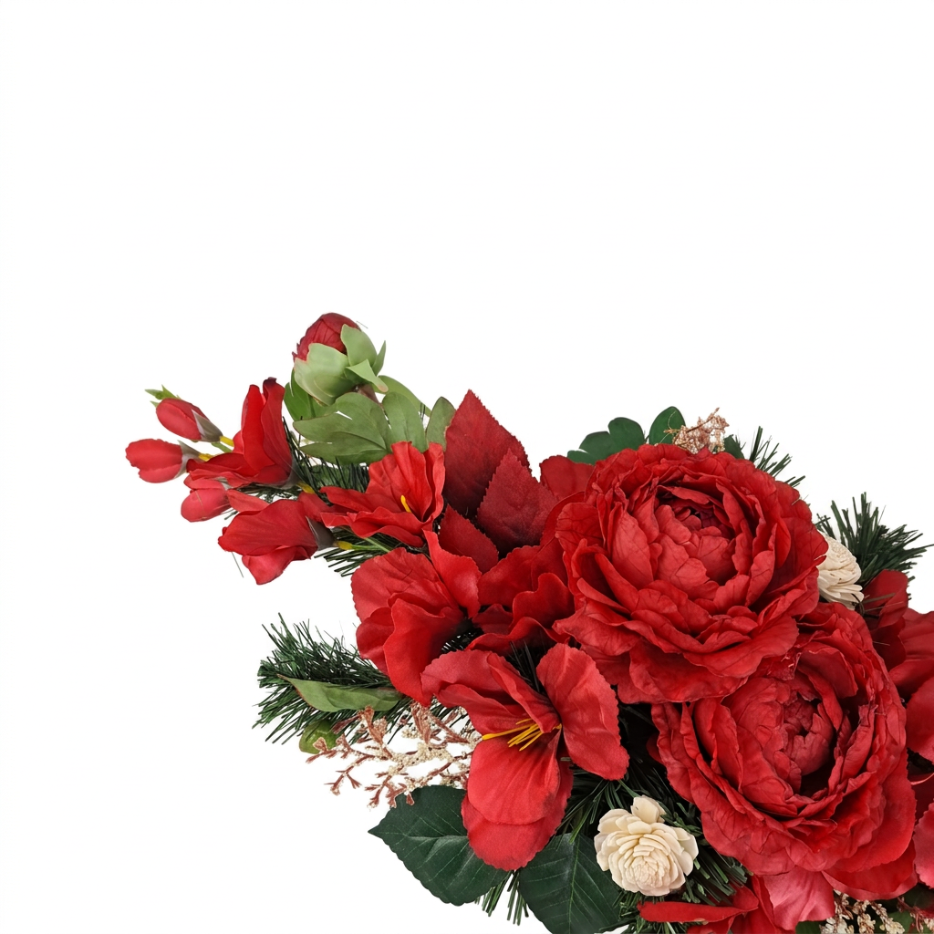 Smútočná kytica Peony - Červená