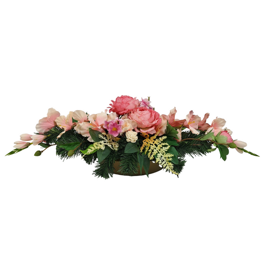 Smútočná kytica Peony - Ružová