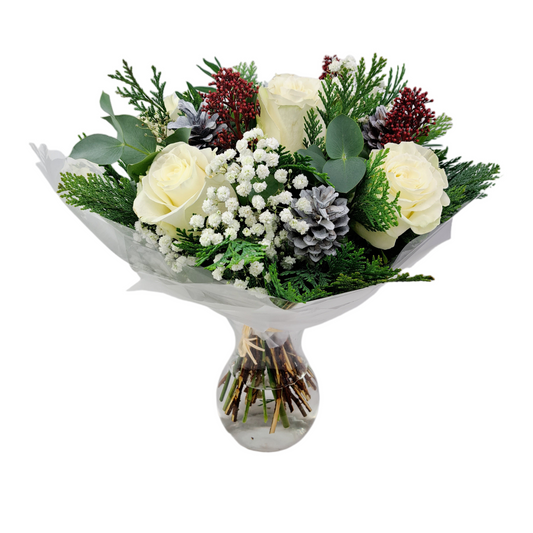 Zimné kúzlo biele ruže