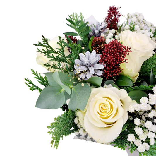 Zimné kúzlo biele ruže