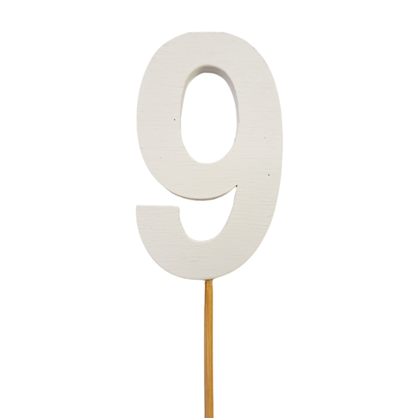 Číslo 9 biele