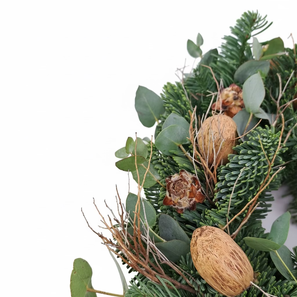 Vianočný veniec svetlý 30cm - Nobillis