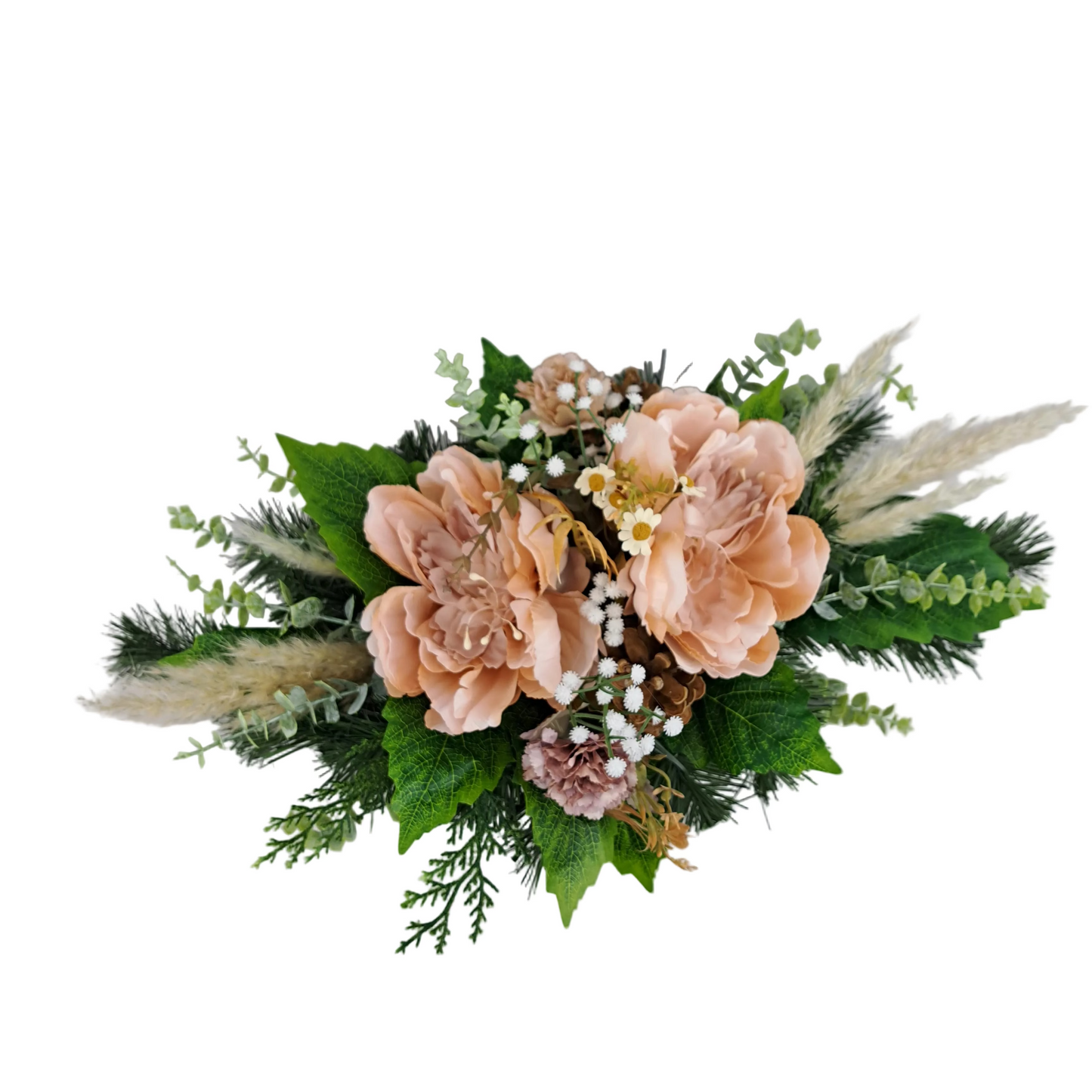 Smútočná kytica Peony - Vintage krémová