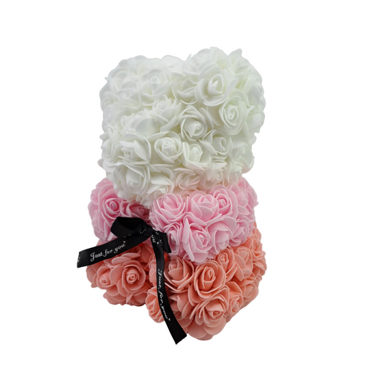 Medvedík z ruží - trojfarebný