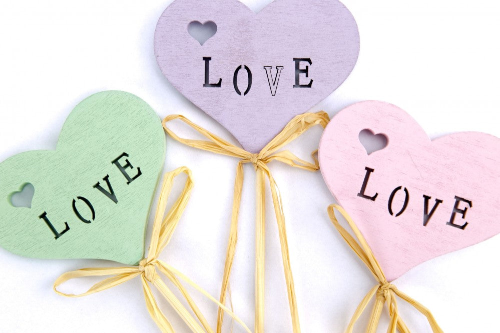 Srdce LOVE drevené 6cm